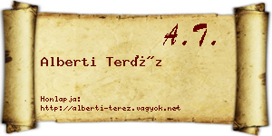 Alberti Teréz névjegykártya